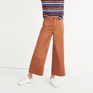 Madewell Langford Wide Leg Crop Pants Sateen 25